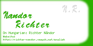 nandor richter business card