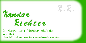 nandor richter business card